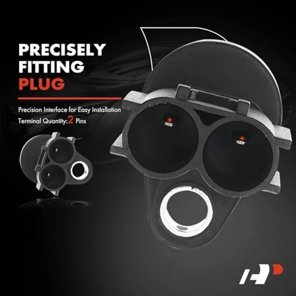 Crankshaft position sensor plug housing with two-pin connector terminals