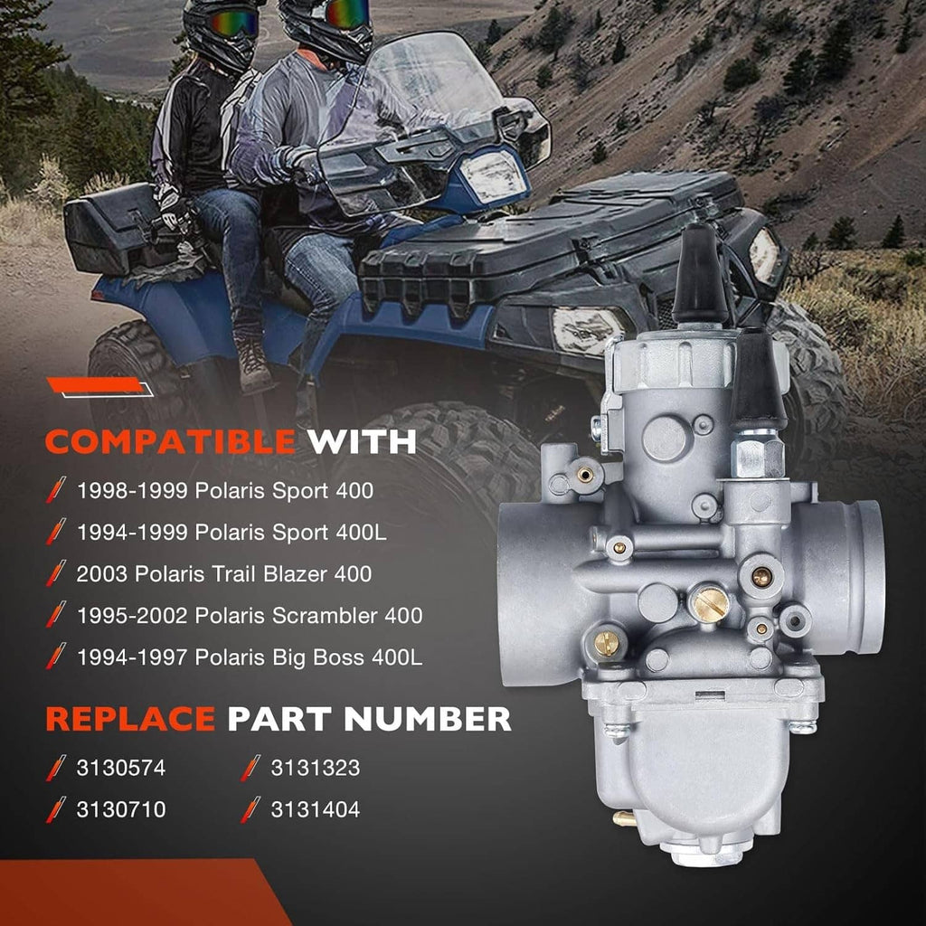 2-stroke carburetor with choke, throttle connections, and intake port