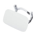 White headlight washer nozzle cover cap, front bumper right side, with mounting loop