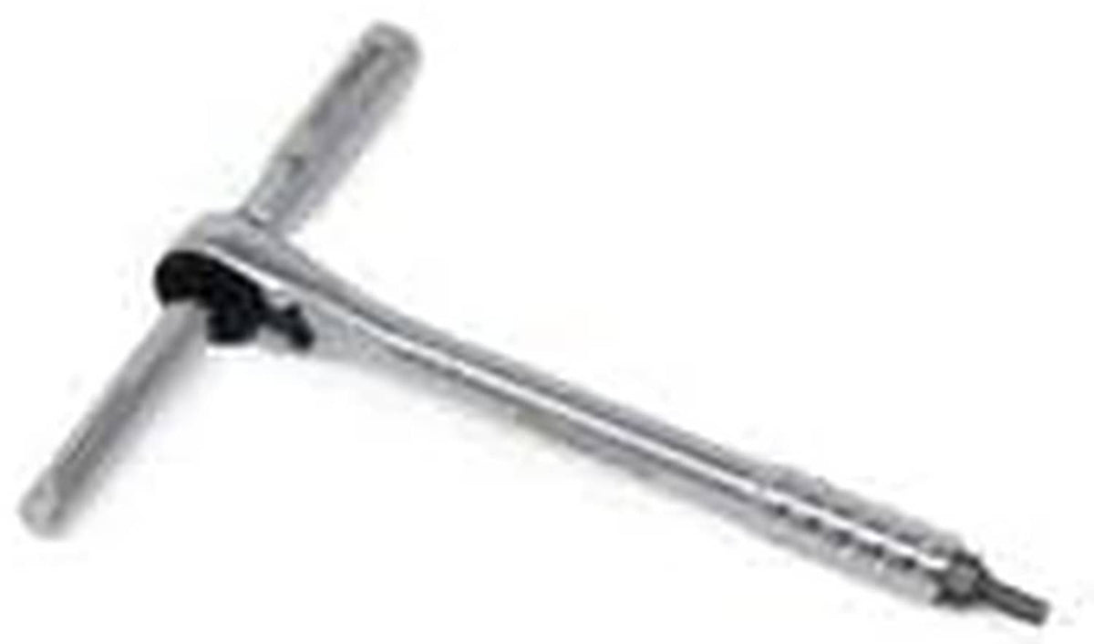 T-handle ratchet tool with extension shaft, chrome metal