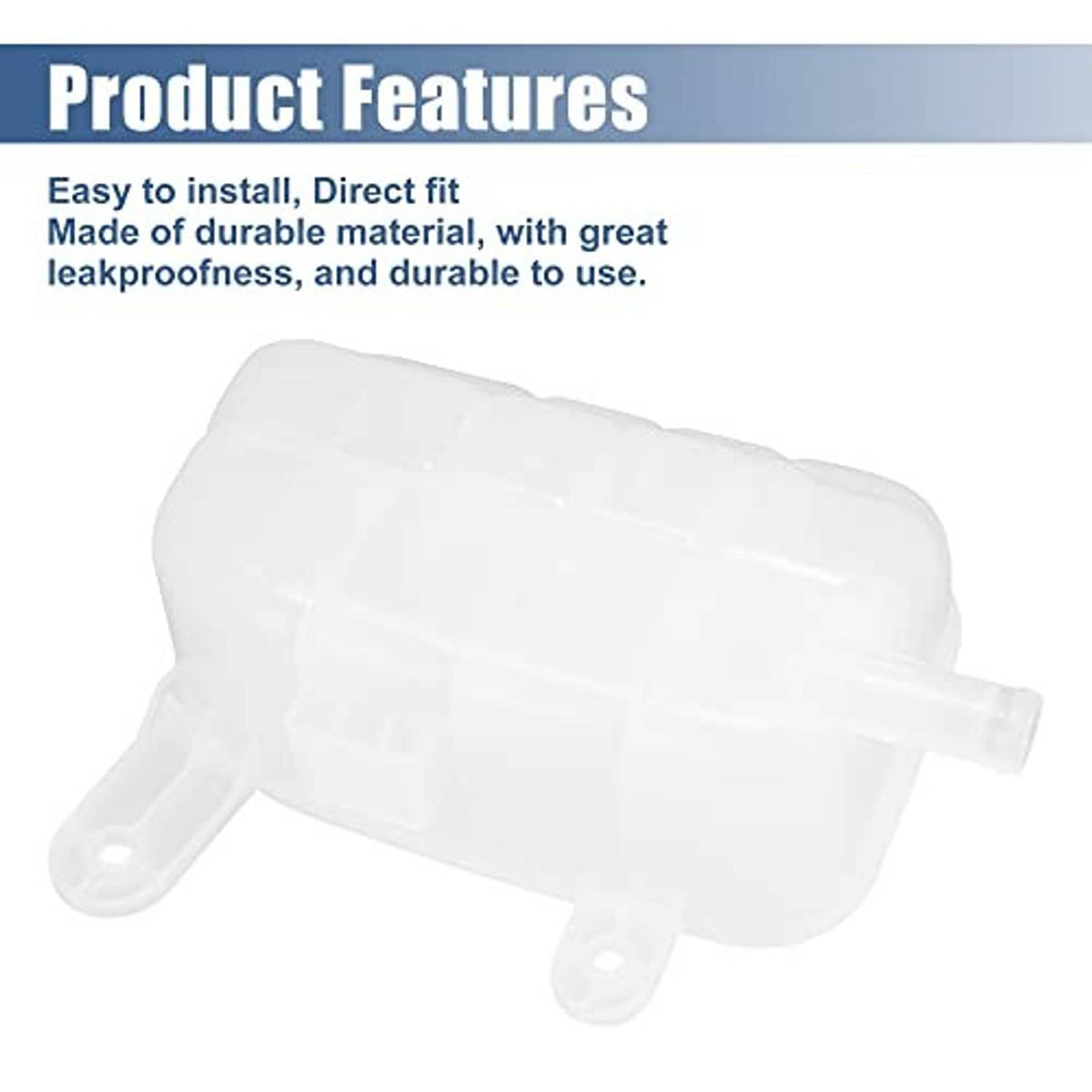 Coolant reservoir tank with mounting ports, no cap