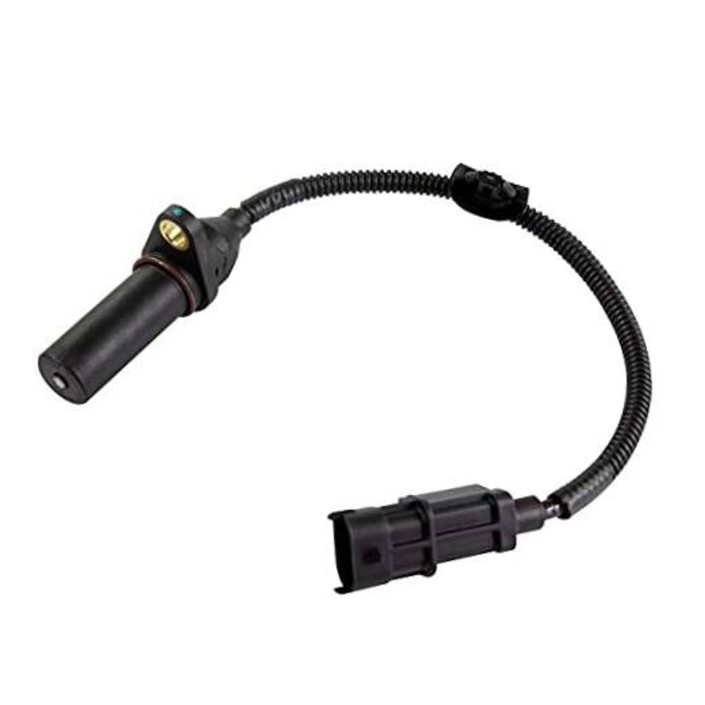 Crankshaft position sensor with black cable and two electrical connectors