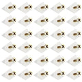Set of white repair wedges with gold screws for drawer bottom fixing