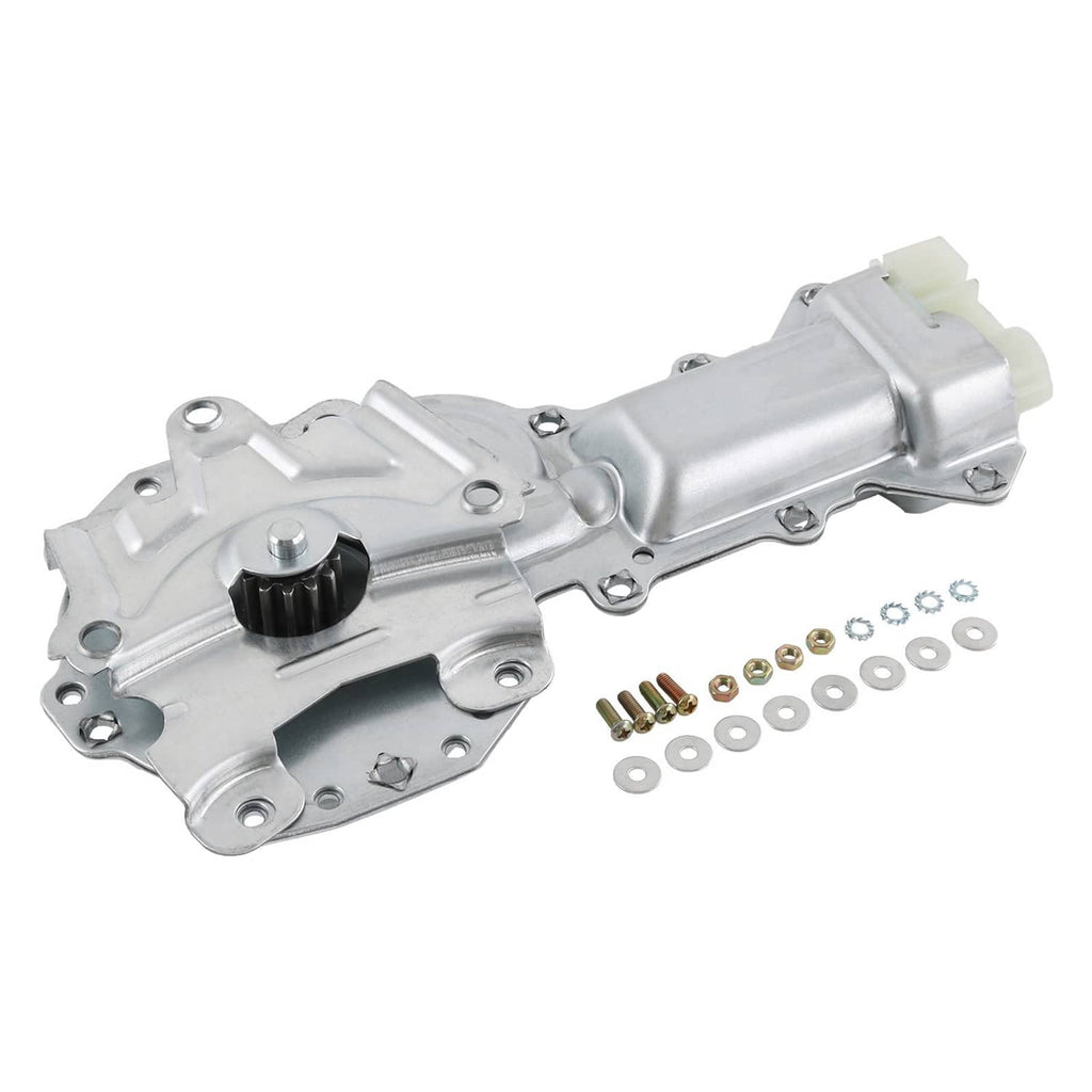 Door power window lift motor with connector plug and included mounting screws and washers