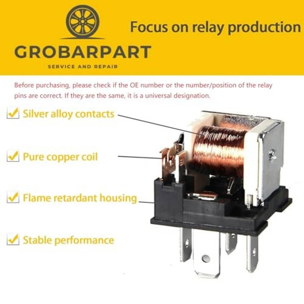 Electromagnetic relay with copper coil and black flame-retardant housing