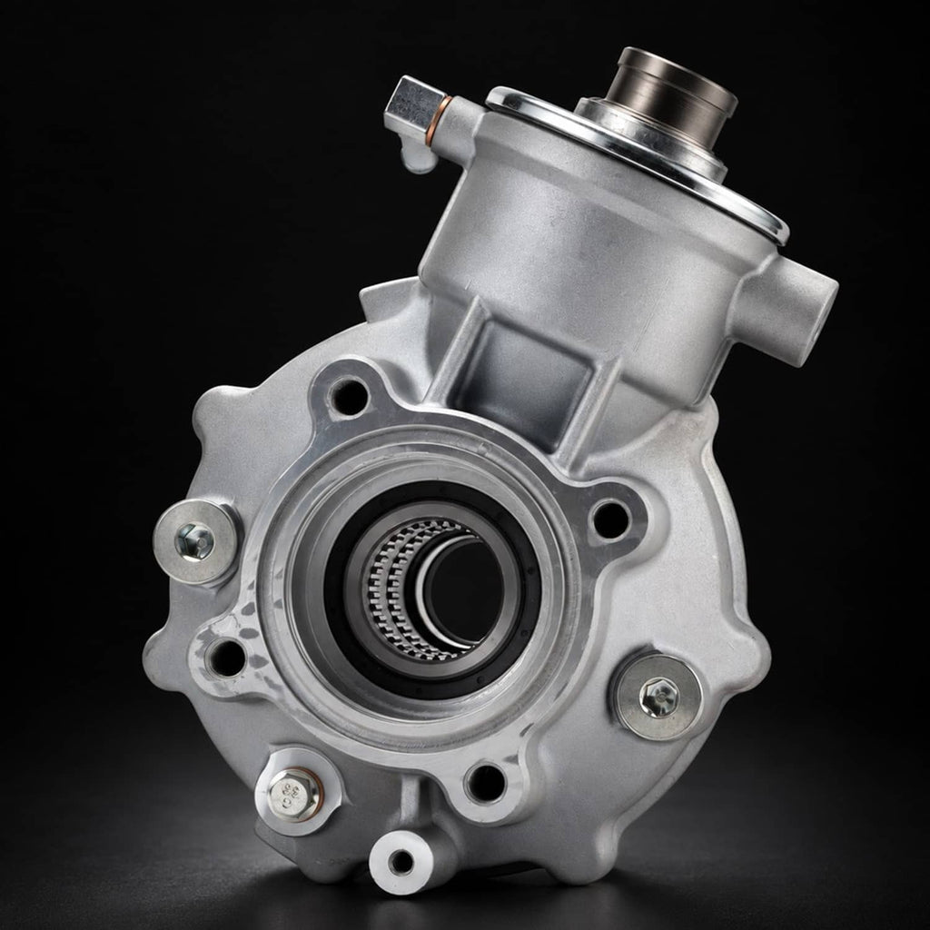 Rear differential assembly with front bearing housing and mounting bolt points