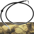 Black marine power trim hose with metal end fittings and protective cable sheath