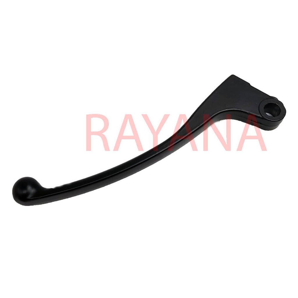 Black left clutch lever with round grip end and angled mounting block