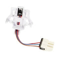 Washer speed sensor and wire harness with white connector, red/blue/brown leads