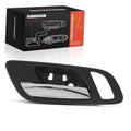 Front left interior door handle with chrome lever and black surround