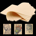 Beige tattoo practice skin sheet set, stacked 20 small square pads
