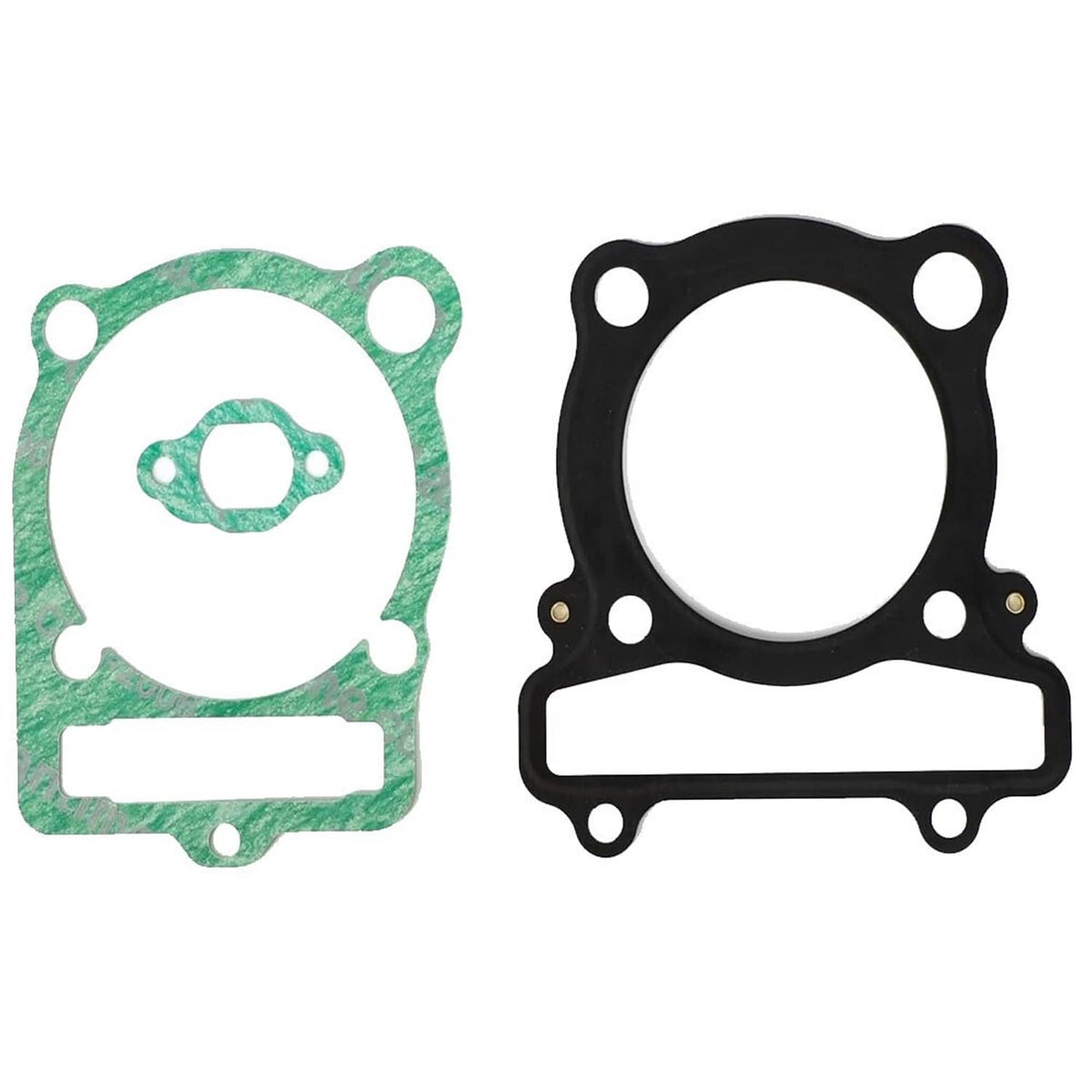 Cylinder head gasket set and gasket sheets with one green and one black gasket