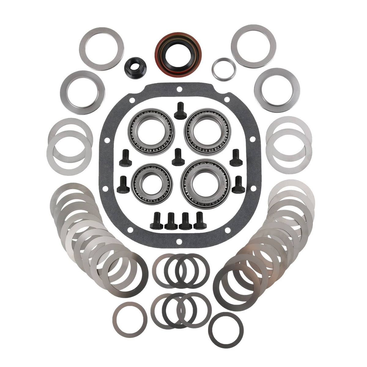 Differential ring and pinion bearing master kit, gaskets, seals, shims, and bolts