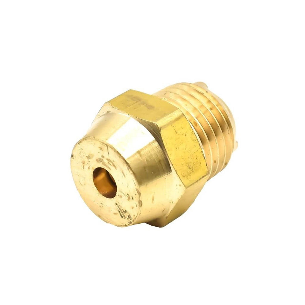 Brass valve fitting with round end port, hex body, and fine thread pattern