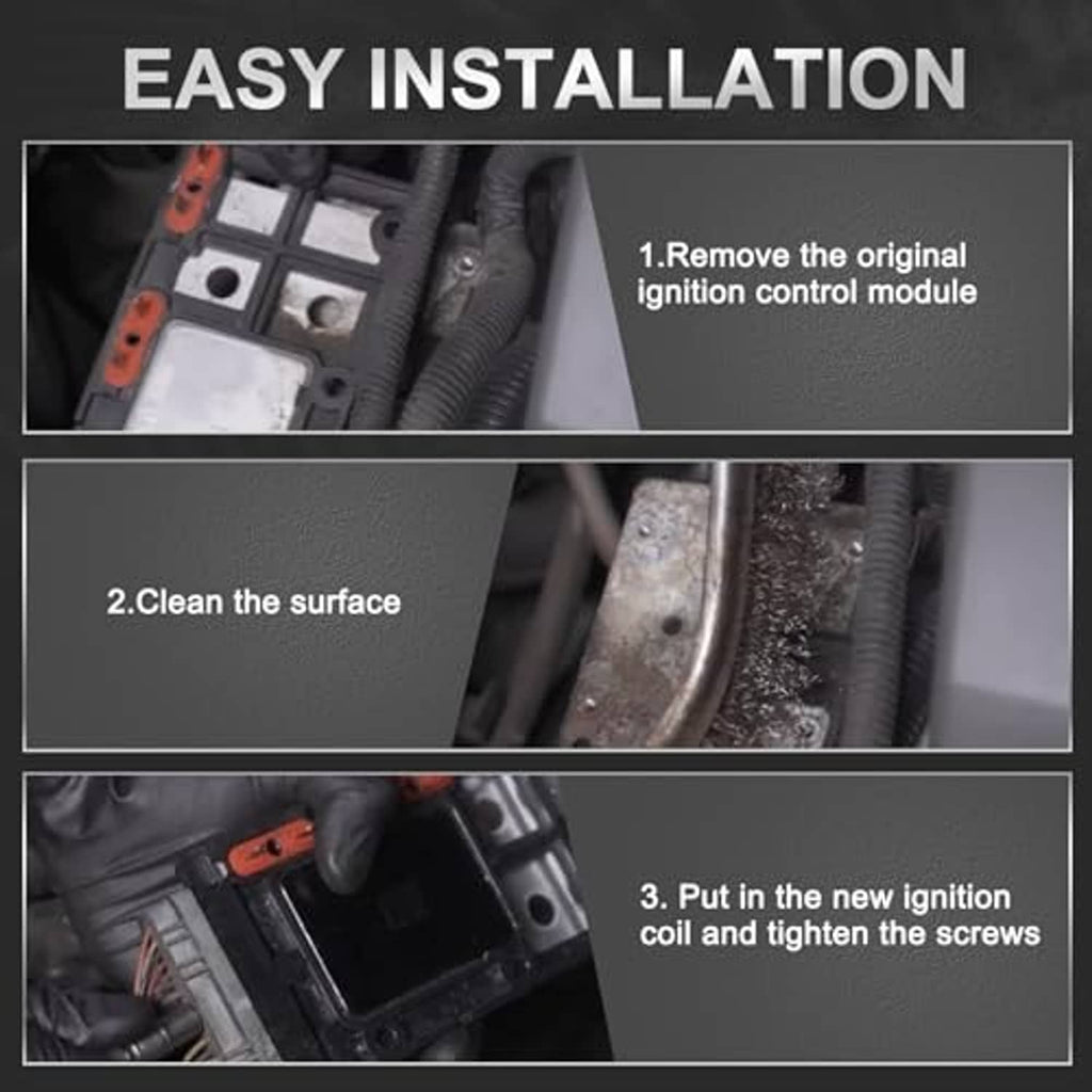 Ignition control module easy installation diagram showing module placement and screws