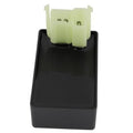 Black CDI ignition module with light green dual connectors