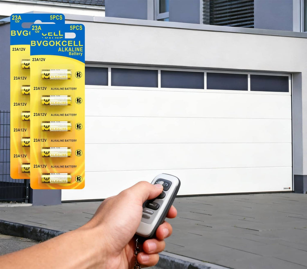 23A 12V alkaline battery 5-pack blister pack in retail packaging