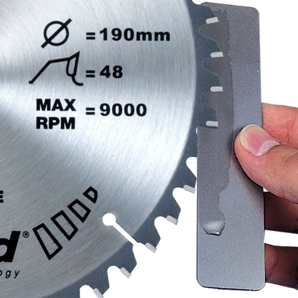 Metal lapping disc edge with printed size and RPM marks, 190mm and 9000