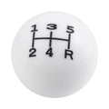White round 5-speed gear shift knob with black 1-5 and R layout