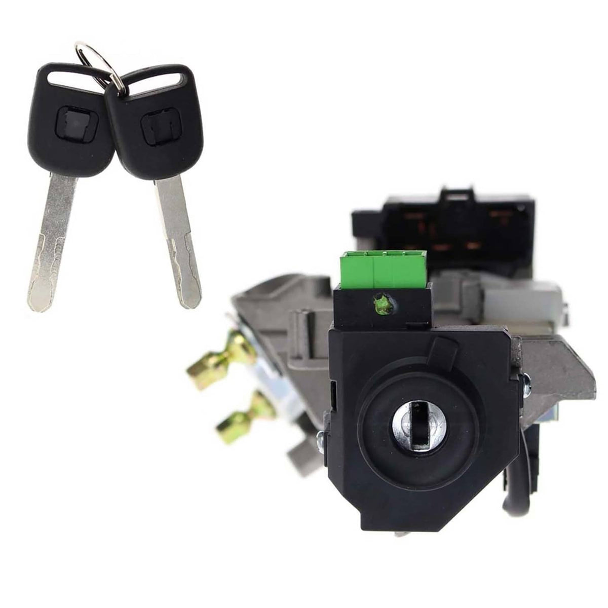 Ignition lock cylinder with 2 keys and circular key cylinder opening