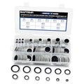 Bonded sealing washer assortment kit in clear plastic case with black seal rings