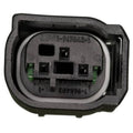 Brake pedal position sensor connector with terminals inside black housing