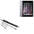 Capacitive stylus in jet black with attached keychain and lanyard cord