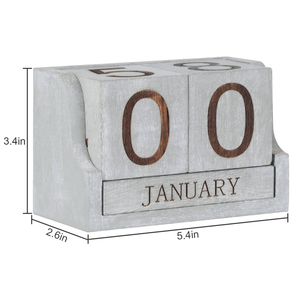 Grey desk calendar blocks showing O and O with JANUARY label