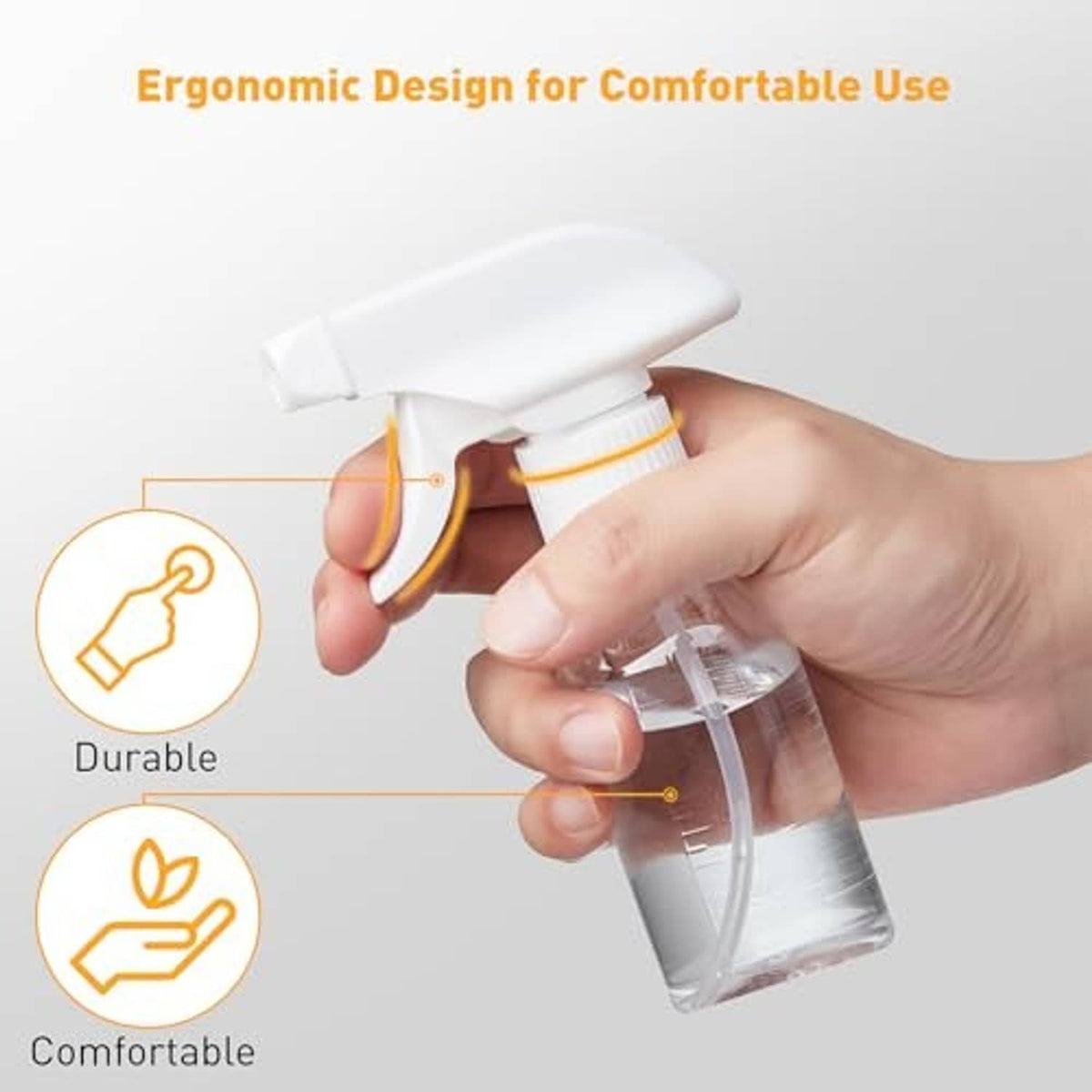 Ergonomic trigger sprayer bottle with adjustable nozzle for window film