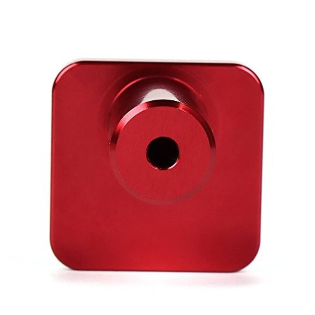 Red latch handle front cover with round socket and center mounting hole