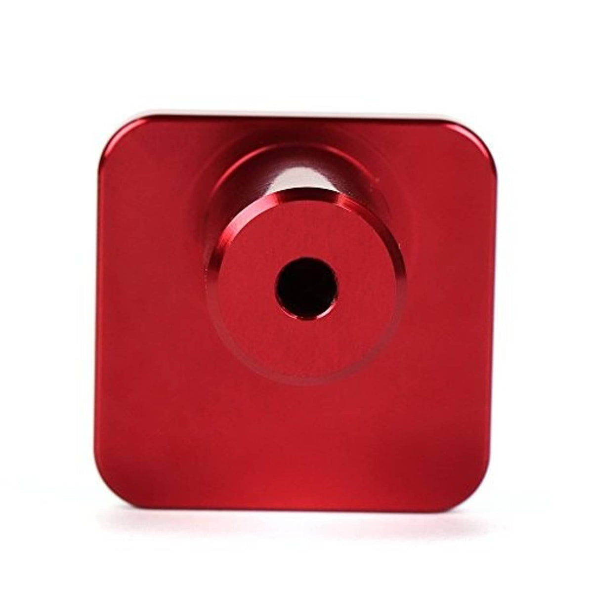 Red latch handle front cover with round socket and center mounting hole