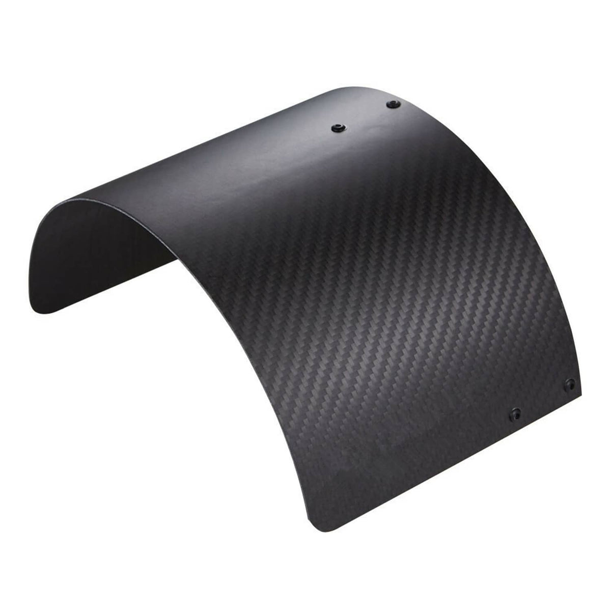 Carbon fiber style air intake heat shield cover, curved half-shell with screw holes