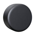 Black spare tire cover with textured leather-like finish