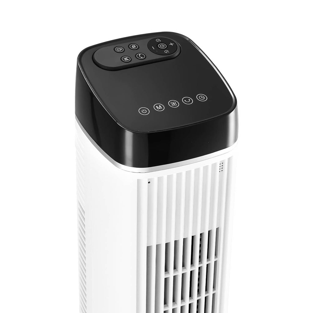 Uimoso tower fan top control panel with buttons and indicator lights