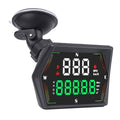 Black HUD digital speedometer with compass and green speed readout