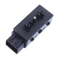 6-way power seat switch, black housing with raised adjustment knobs