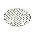Round silver can cooker rack with raised bars and four side handles