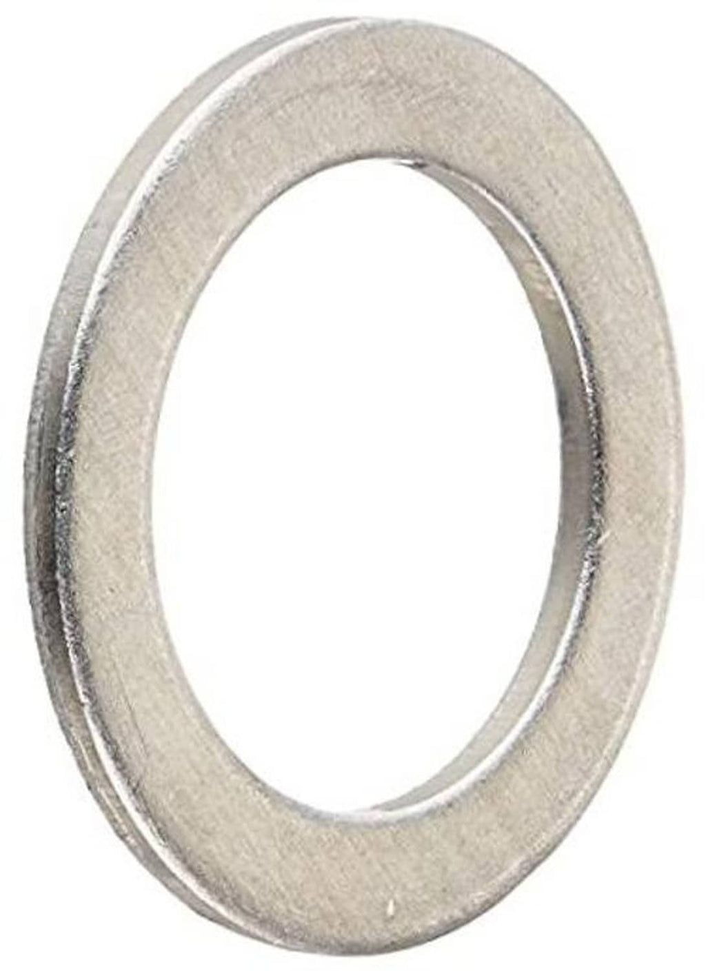 Round metal oil drain plug gasket washer with inner hole, silver finish