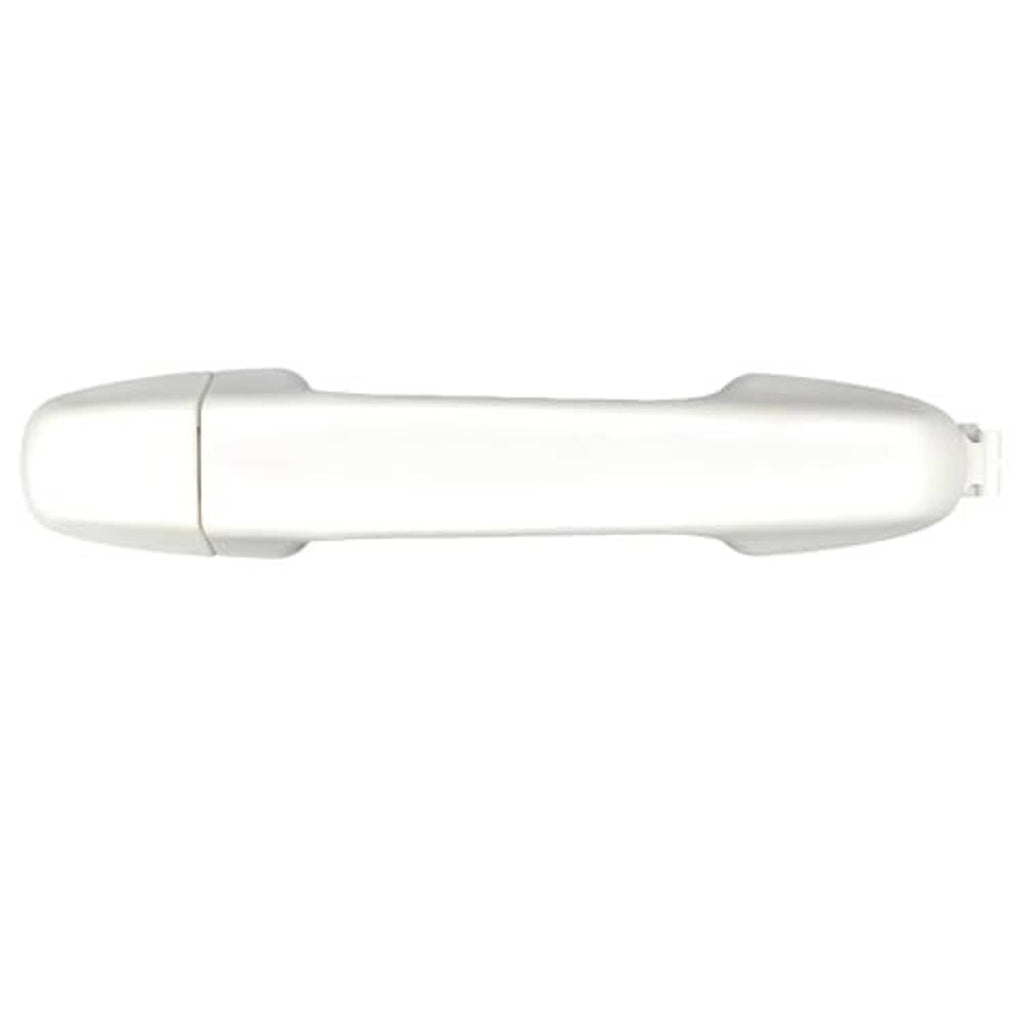 White exterior door handle, side view for front right passenger door
