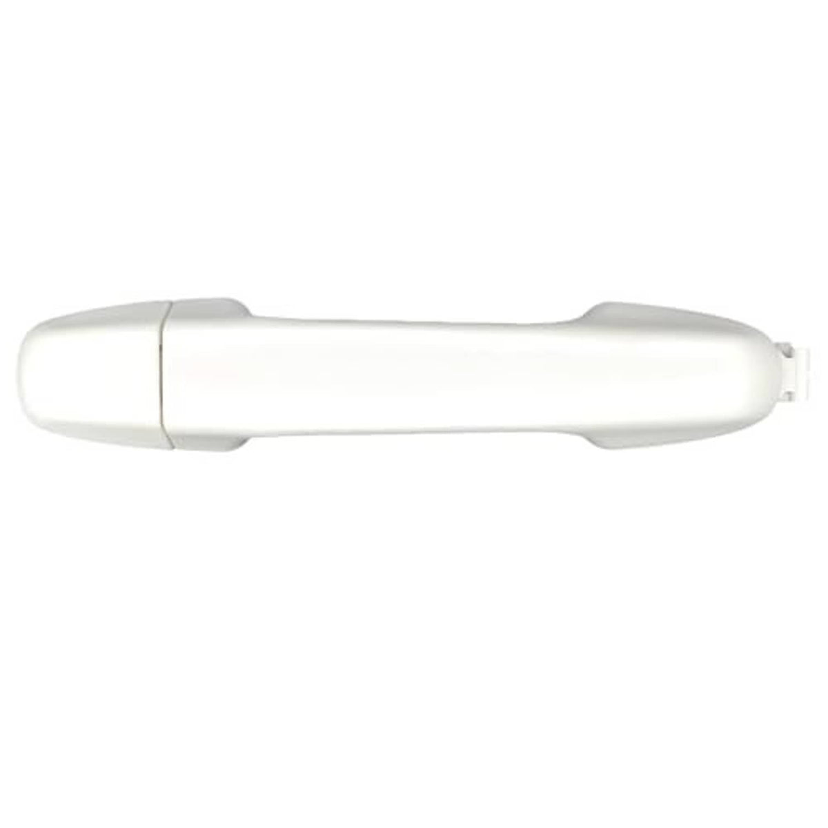 White exterior door handle, side view for front right passenger door