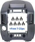 Dark gray center dash instrument panel bezel with open mounting area and side vents