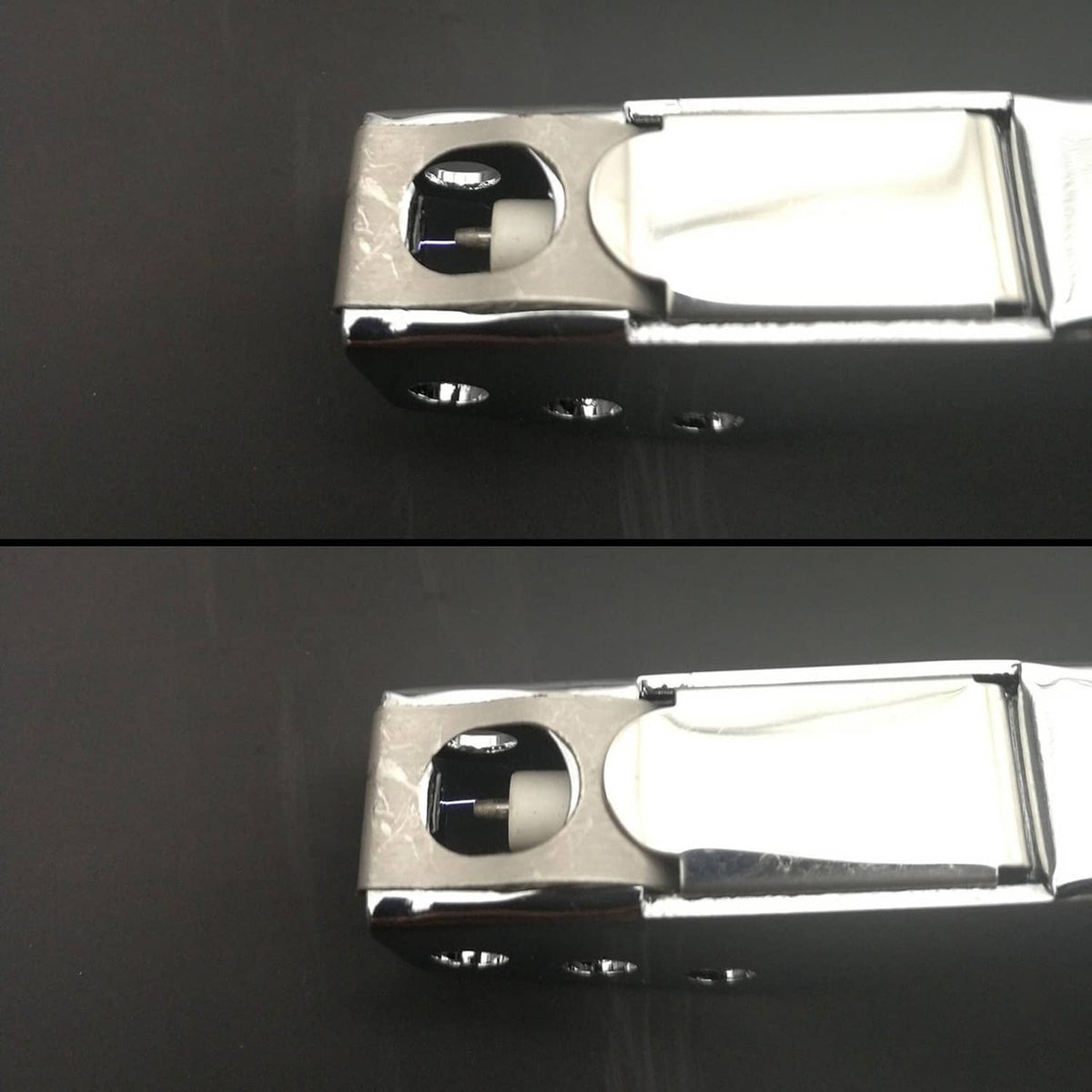 Torch striker lighter set in packaging with two silver units shown