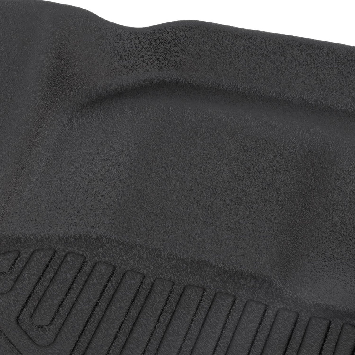 All-weather TPE floor mat with molded raised edge and textured surface