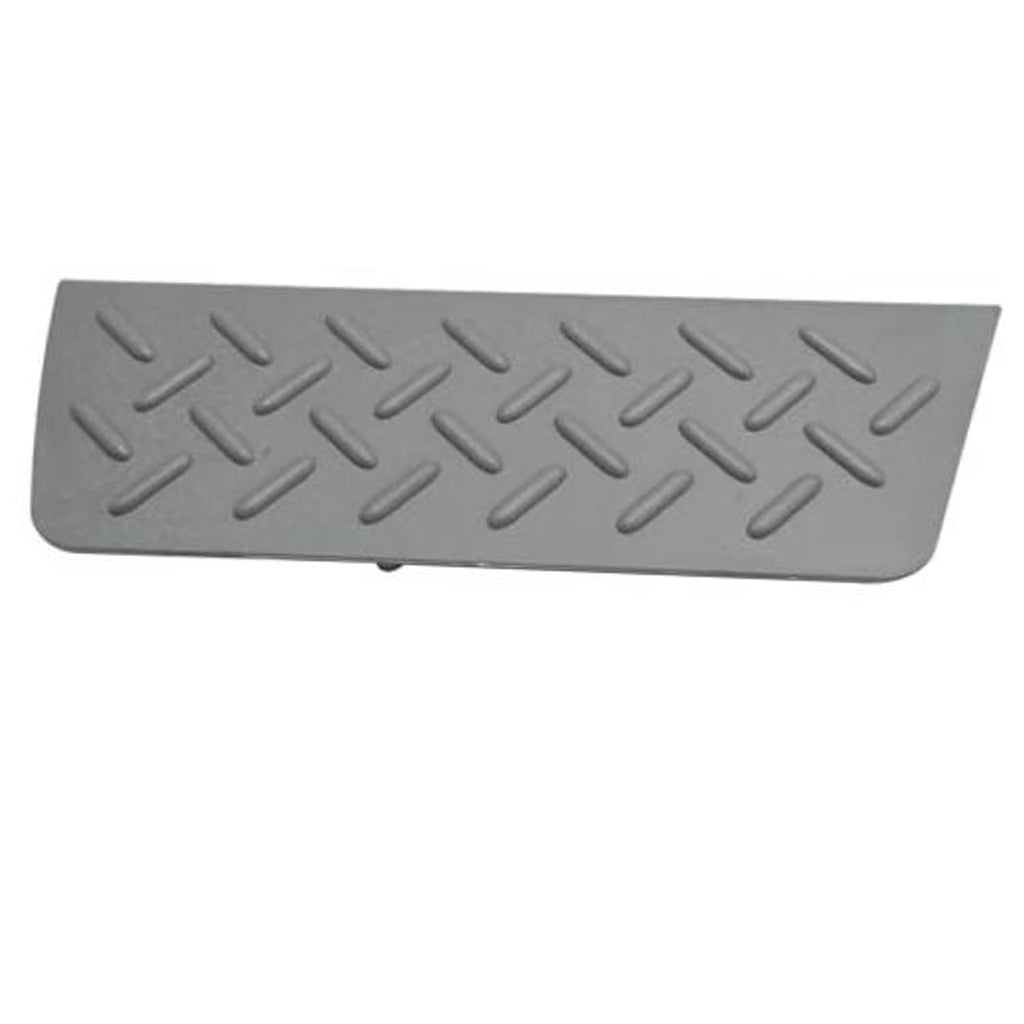 Gray anti-slip front seat shield cover panel with raised oval grip pattern