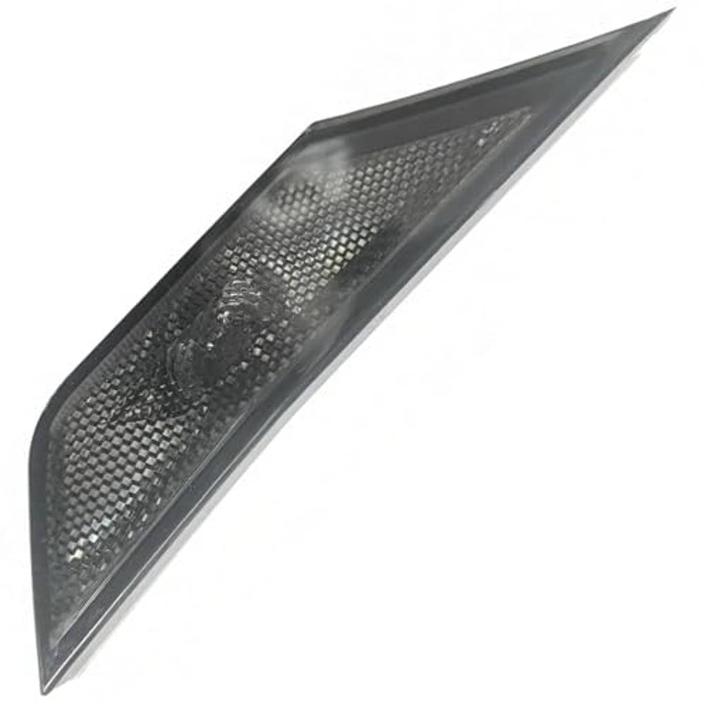 Dark smoke side marker lens, close angled view