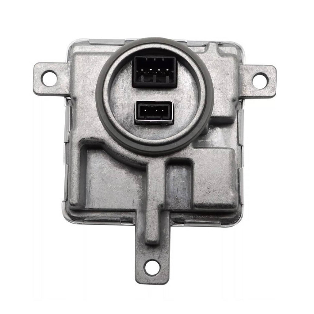 Close-up of HID ballast control module with two electrical ports