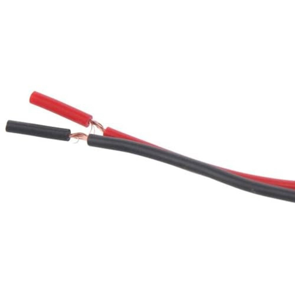 Ceramic bulb socket wiring harness cable with red and black insulated wire ends