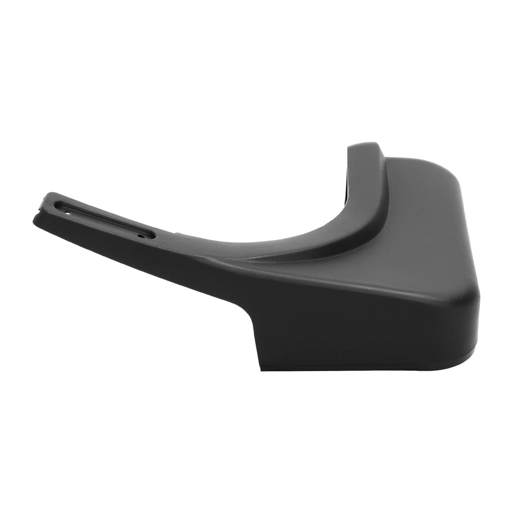 Black driver-side left golf cart fender cap with mounting slot and curved opening