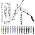 White and chrome 2-pack wine corkscrew keys in retail box