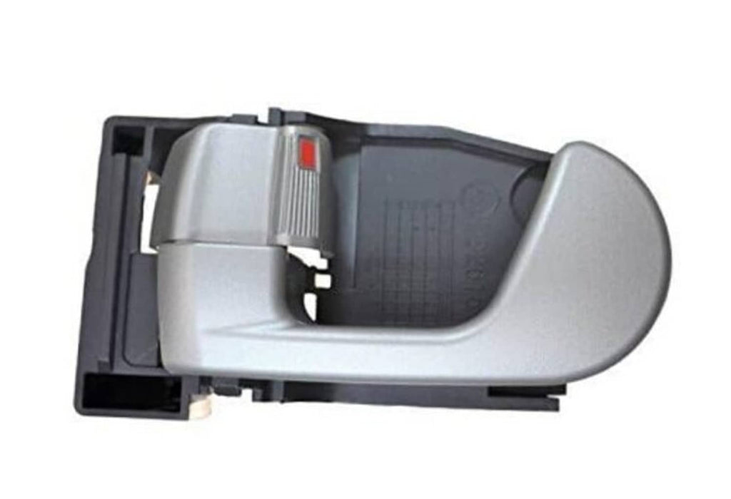 Gray left inside door handle assembly with red release button